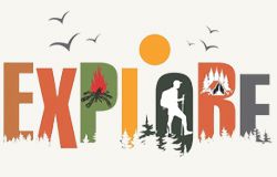 Sports and outdoor brands — outdoor adventure illustration
